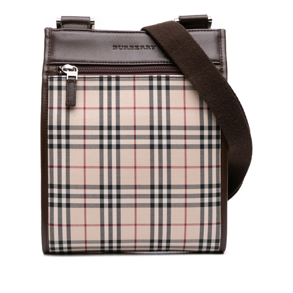 Pre-Loved Burberry House Check Canvas Crossbody - Picture 1 of 7